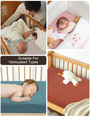 ZURLEFY small pack-n-play sheets elastic edge ensures snug fit for safer sleep.
