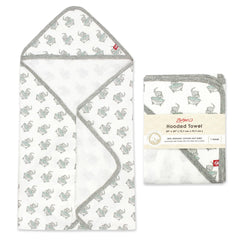 Zutano hooded baby towel closeup shows organic cotton softness for delicate skin