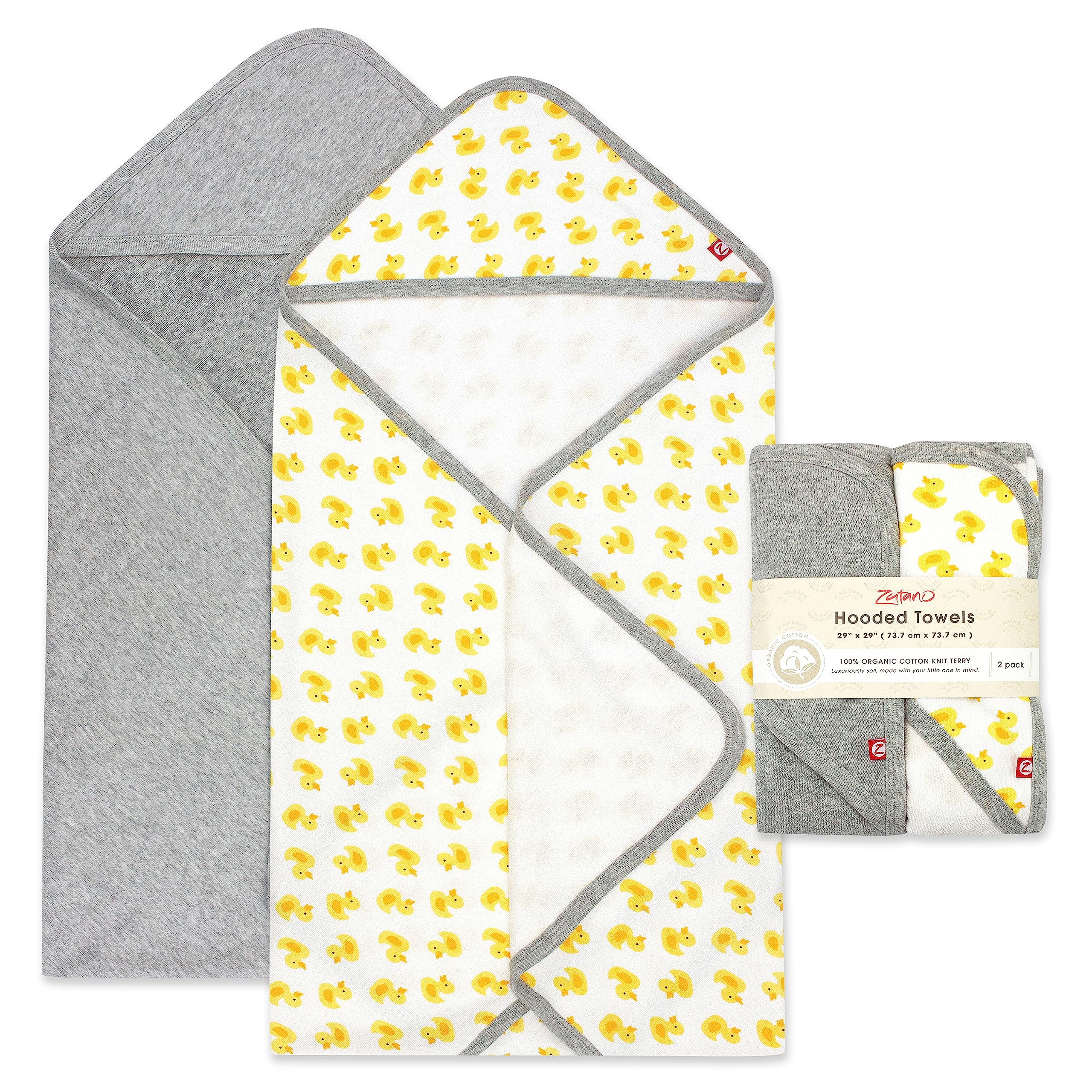 Zutano hooded baby towel soft organic close-up highlights plush fabric for delicate skin