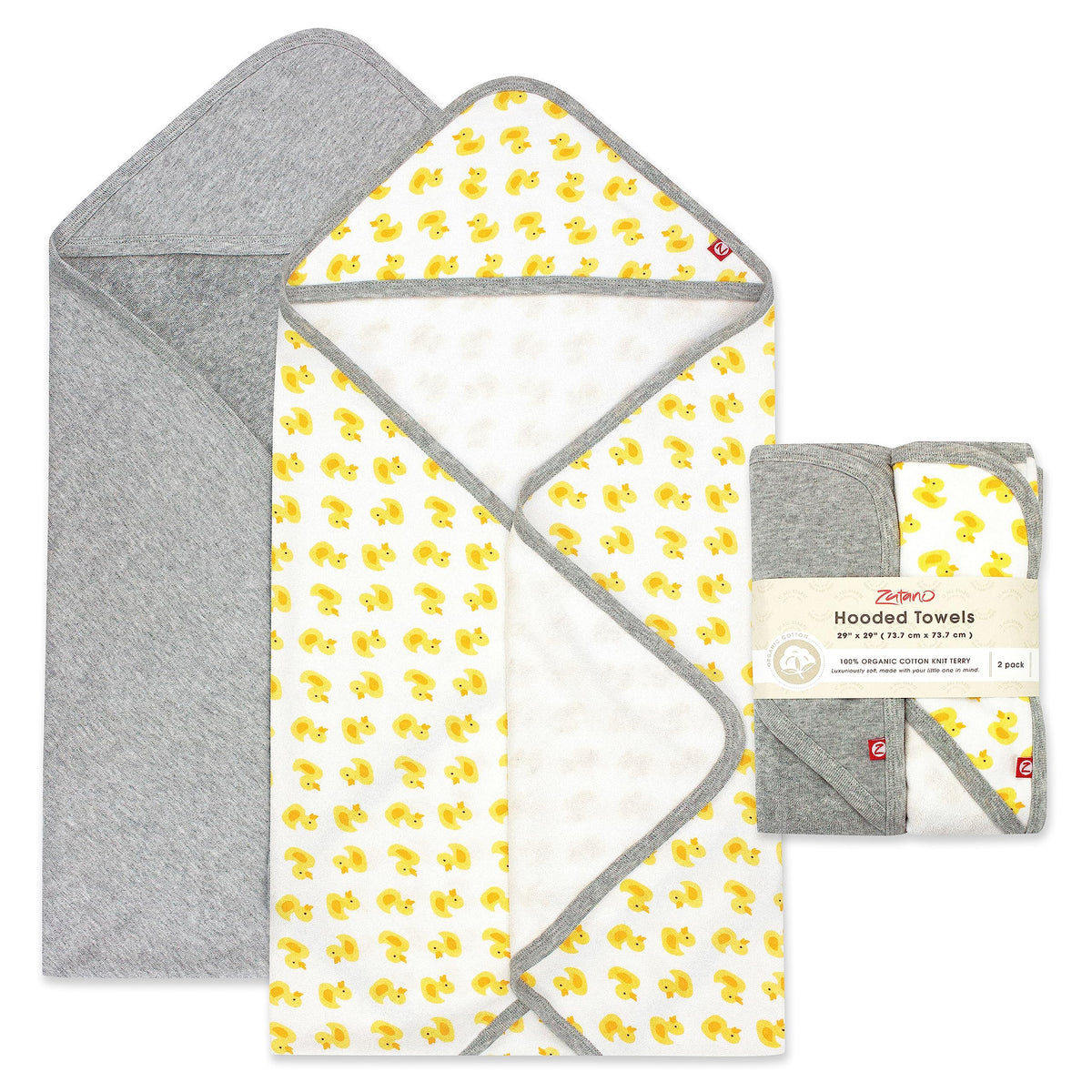 Zutano hooded baby towel soft organic close-up highlights plush fabric for delicate skin