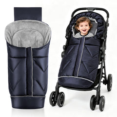 ZUTESU universal stroller blanket blue folded for quick warmth