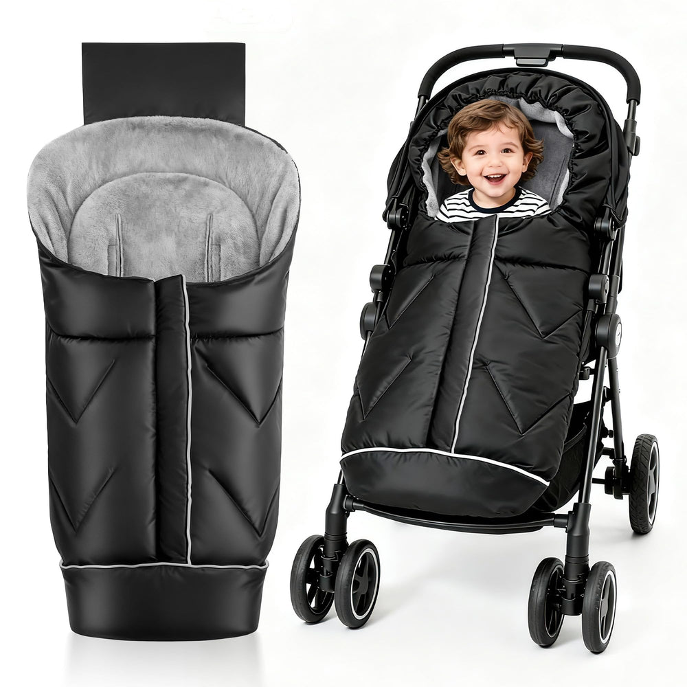 ZUTESU universal stroller footmuff with adjustable hood for warm winter outings.