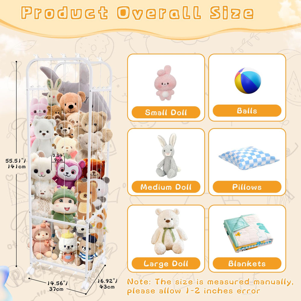 Zuughay large plush toy storage with elastic band for easy access and visibility.