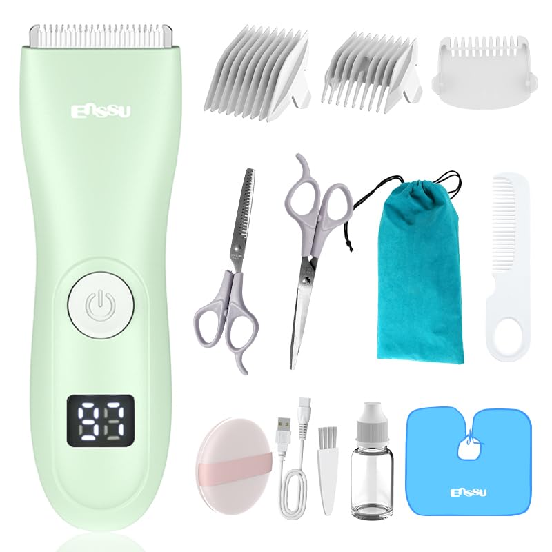 zuxify baby hair clippers front view highlighting compact, kid-friendly design for gentle trims.