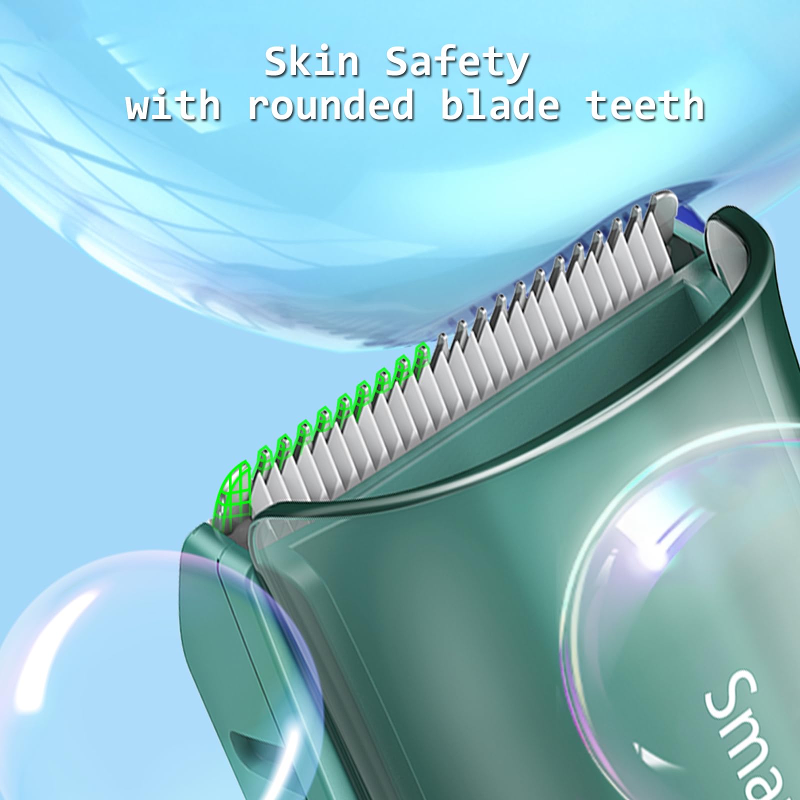 Zuxify vacuum chamber during cut captures hair for mess-free cleanup