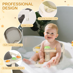 ZWRTU Baby Bath Seat made of food-grade PP material for safety