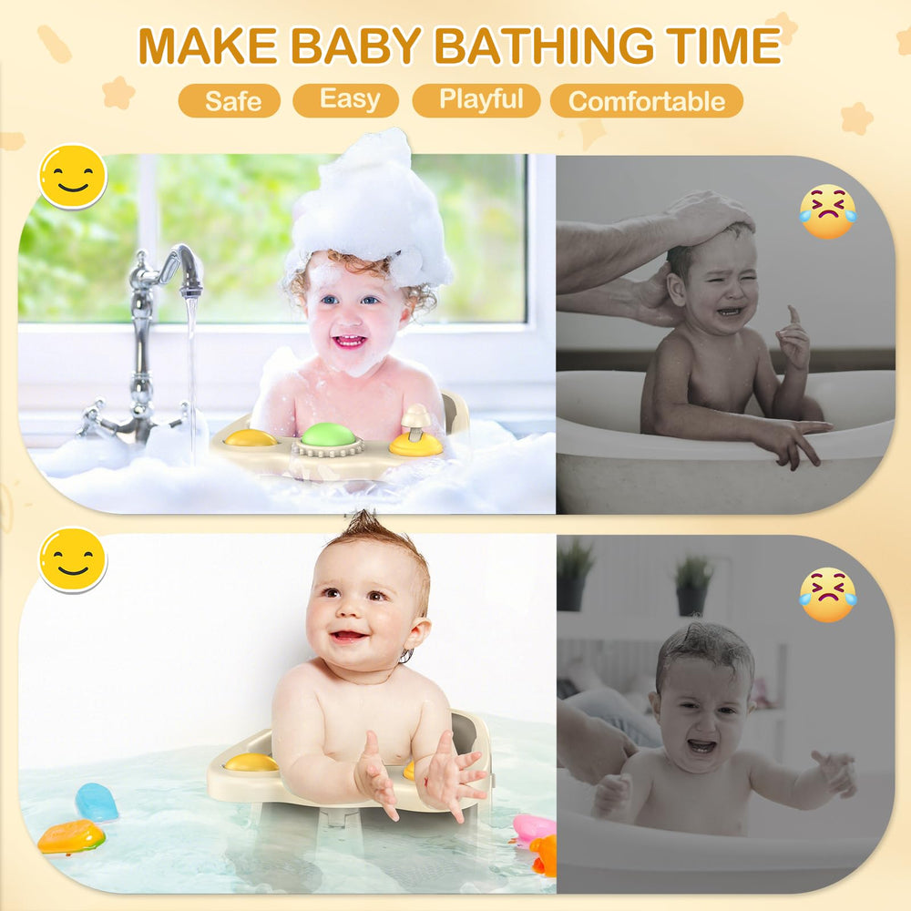 ZWRTU Baby Bath Seat quick drainage holes for easy cleaning