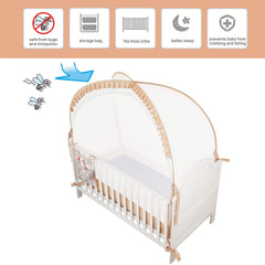ZXPLO Baby Safety Crib Tent mesh view lets you watch baby clearly