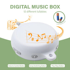 ZYATKSML 12 lullabies music box on crib mobile for soothing melodies