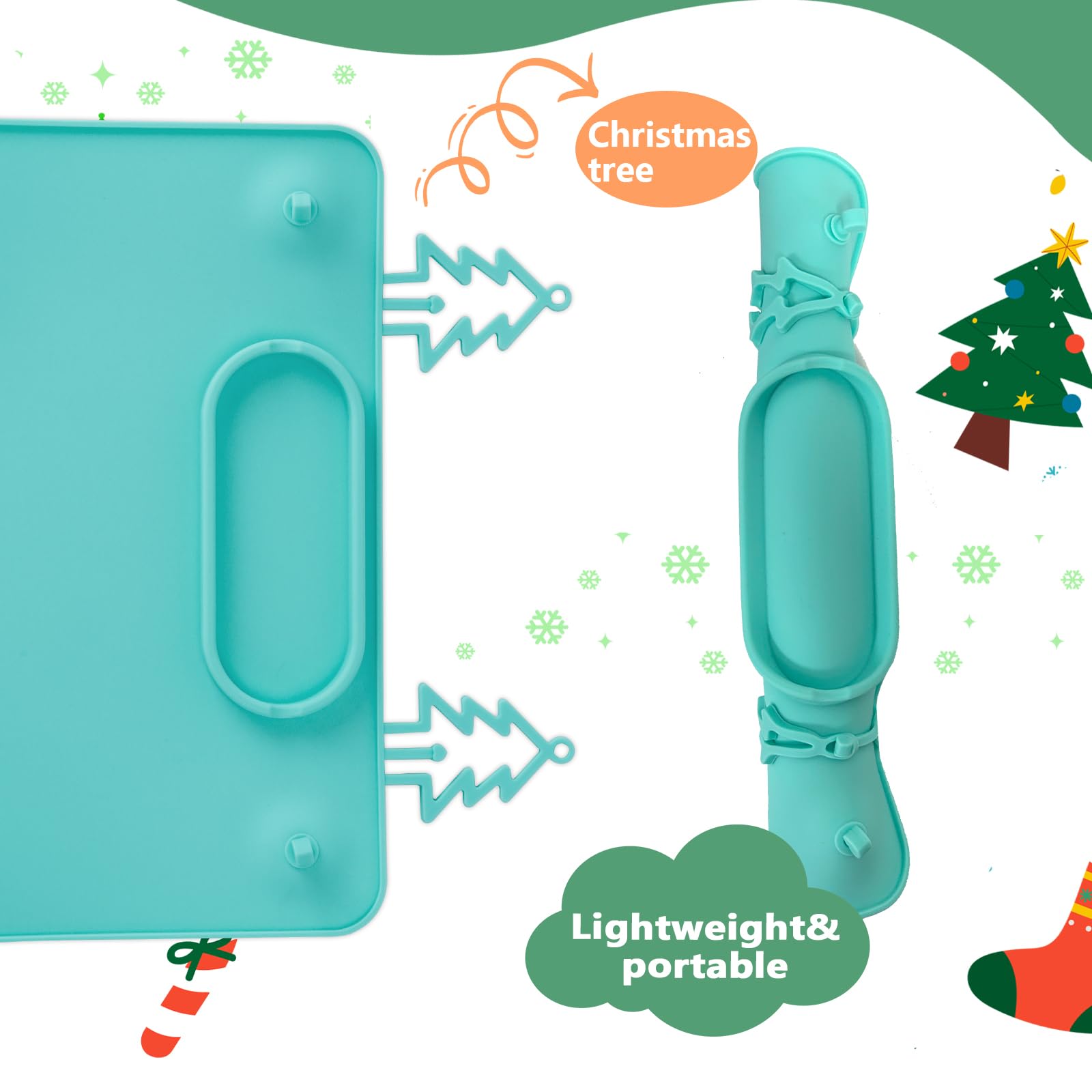 ZYATKSML foldable placemat is travel-friendly and easy to pack for dining on the go.