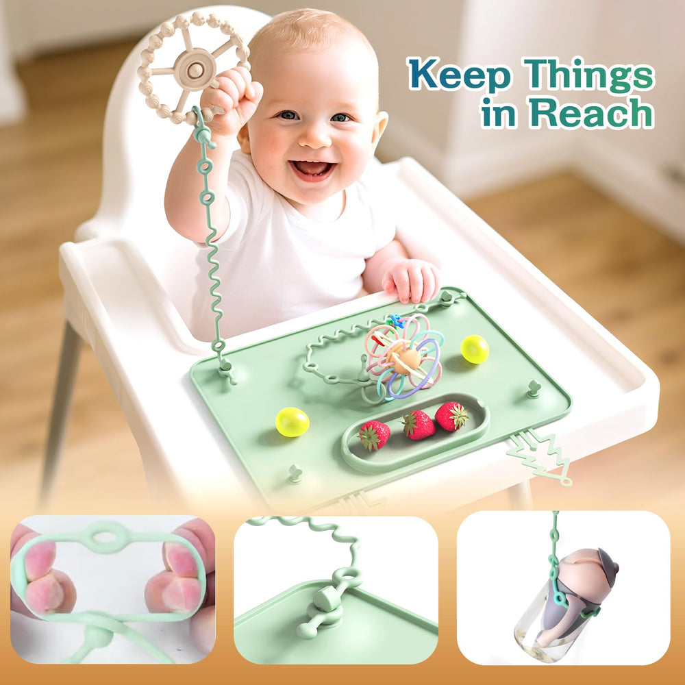 ZYATKSML stretchable straps help babies practice hand coordination during play.