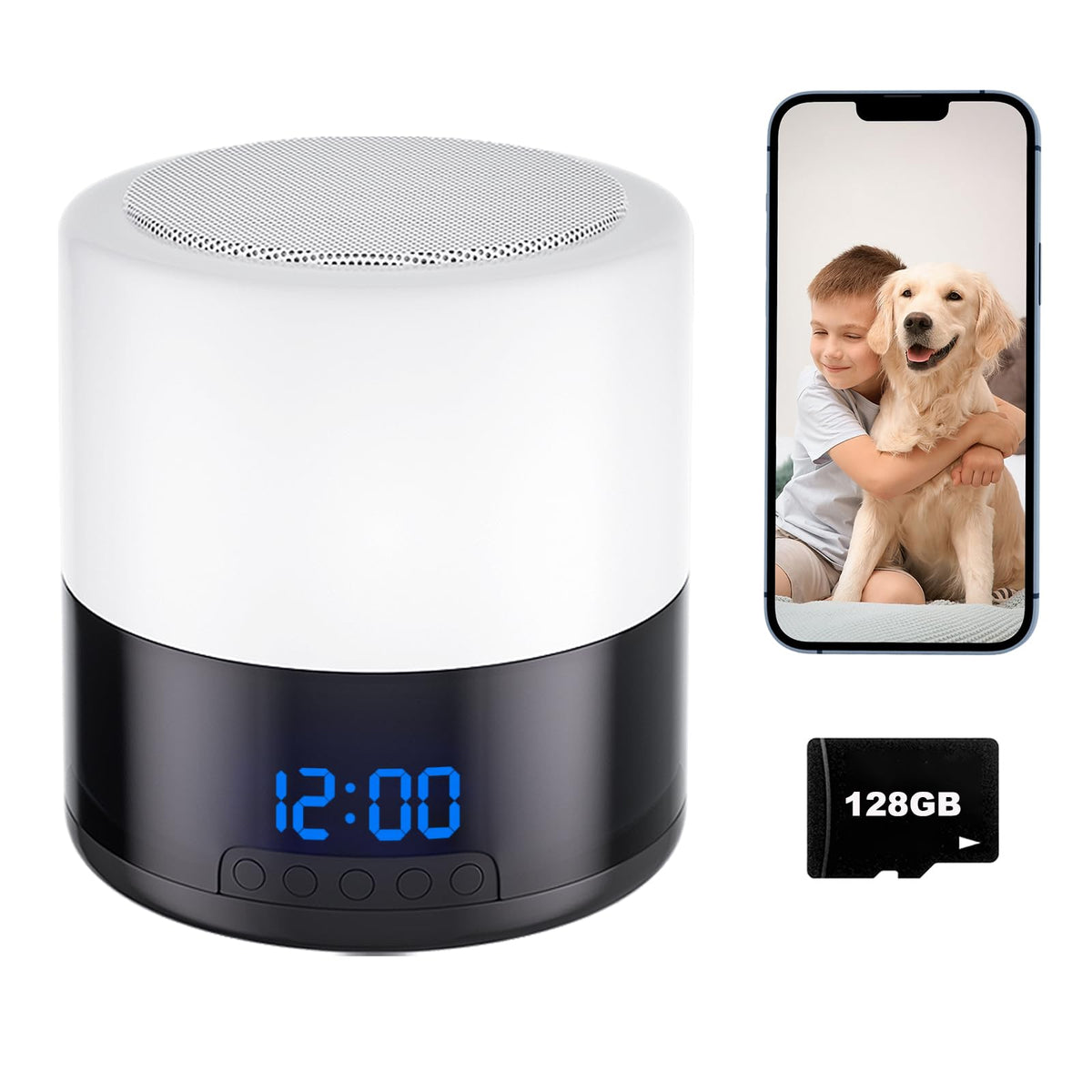 Zyee Syee security camera with Bluetooth speaker for convenient home monitoring and audio.