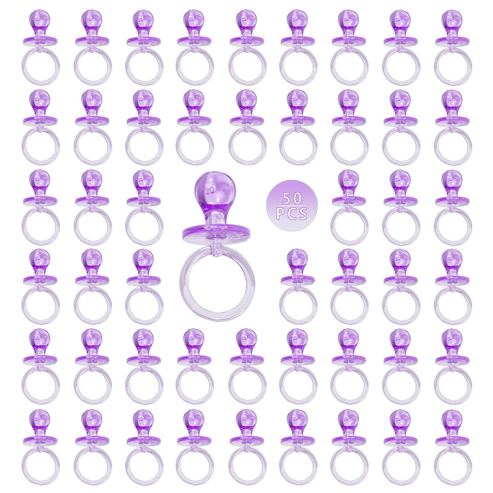 ZYFLSQ 50pieces baby pacifier purple table decor adds warm party ambiance.