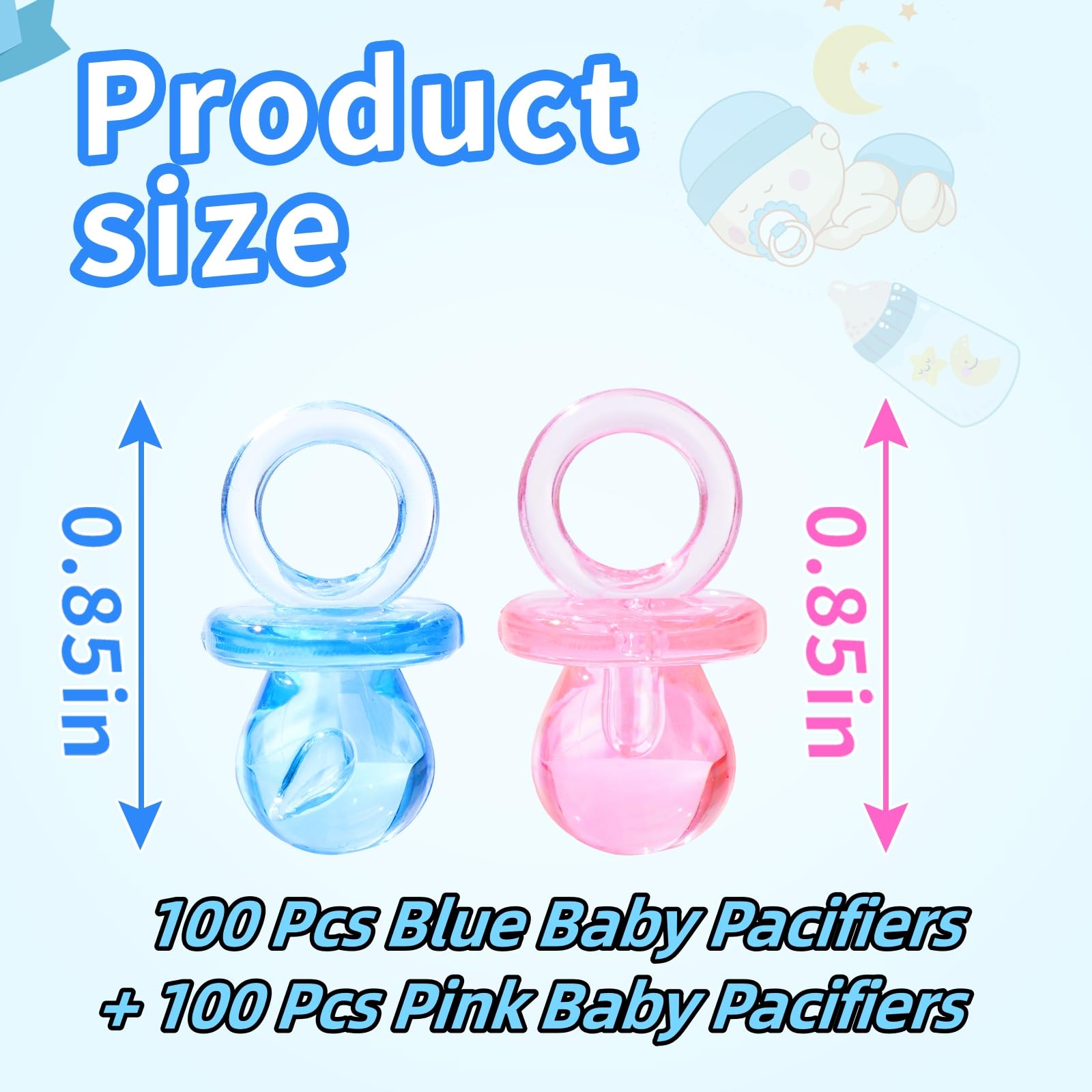 ZYFLSQ acrylic baby pacifier close-up shows durable smooth surface