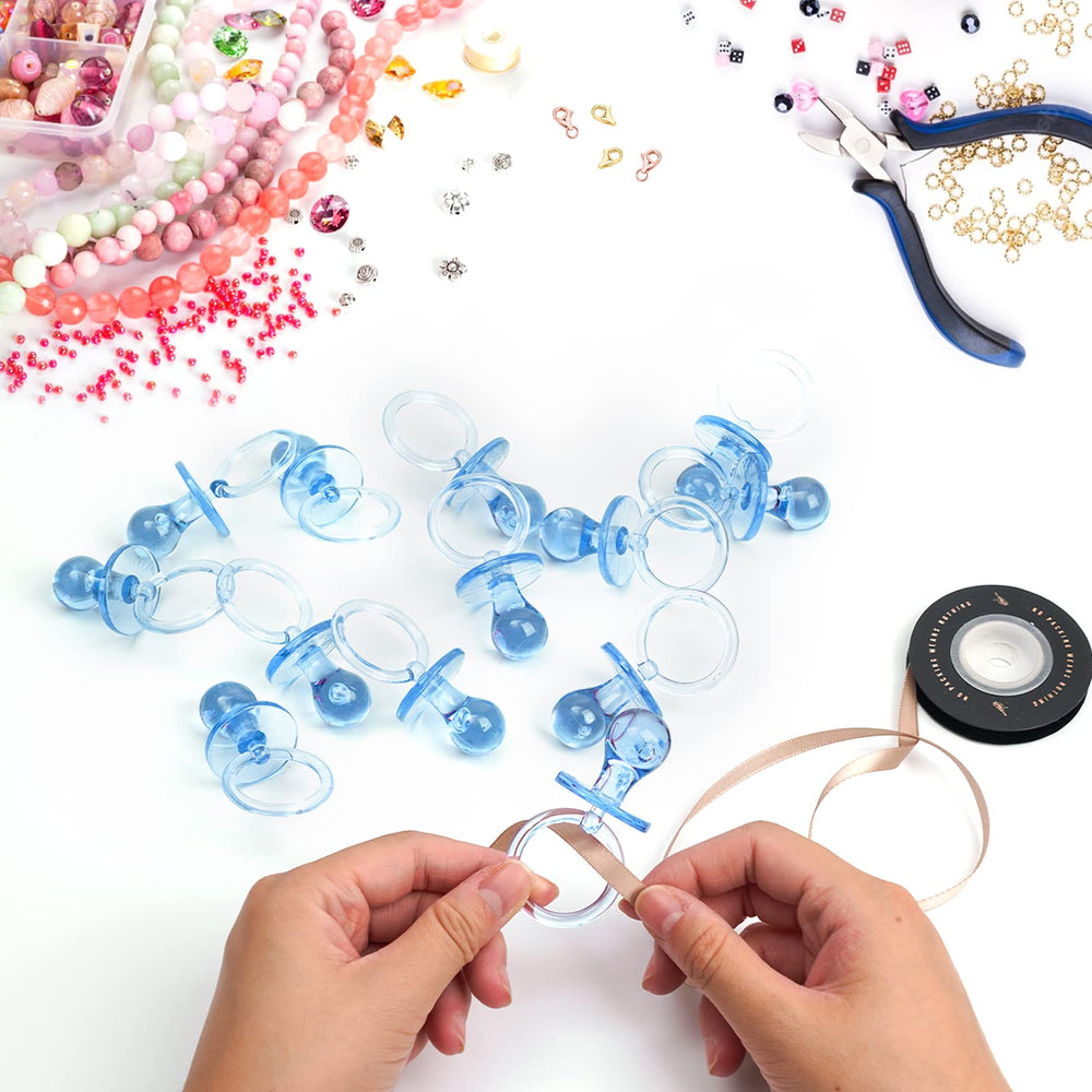 ZYFLSQ pacifier blue smooth surface ideal for skin-friendly crafts.