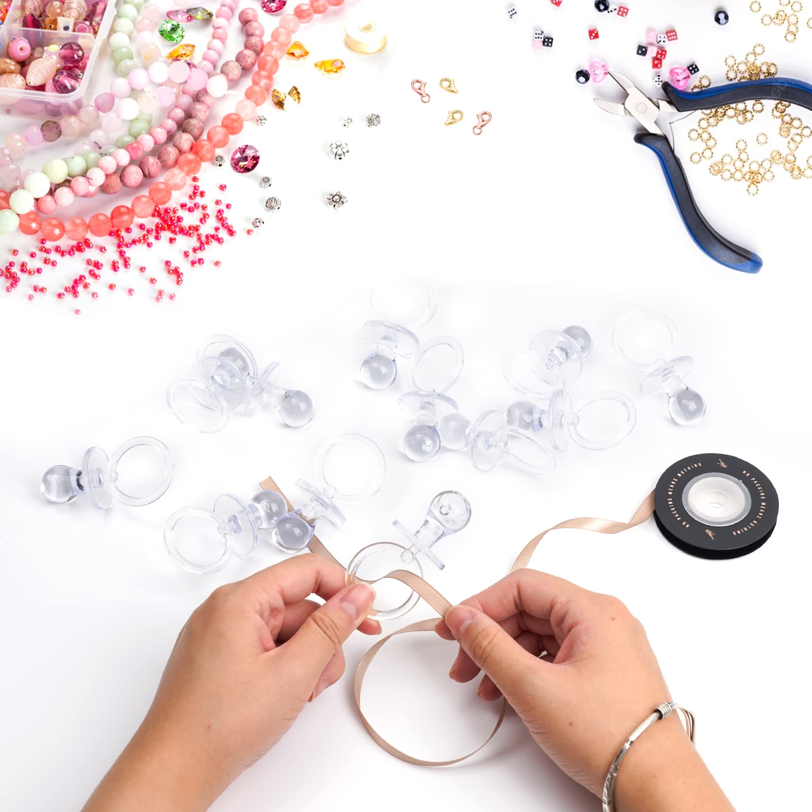 ZYFLSQ baby pacifier clear charm for stylish DIY bracelet decorations