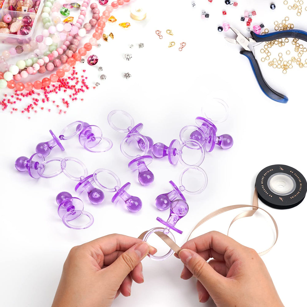 ZYFLSQ baby pacifier purple DIY bracelet idea for playful party accessories.