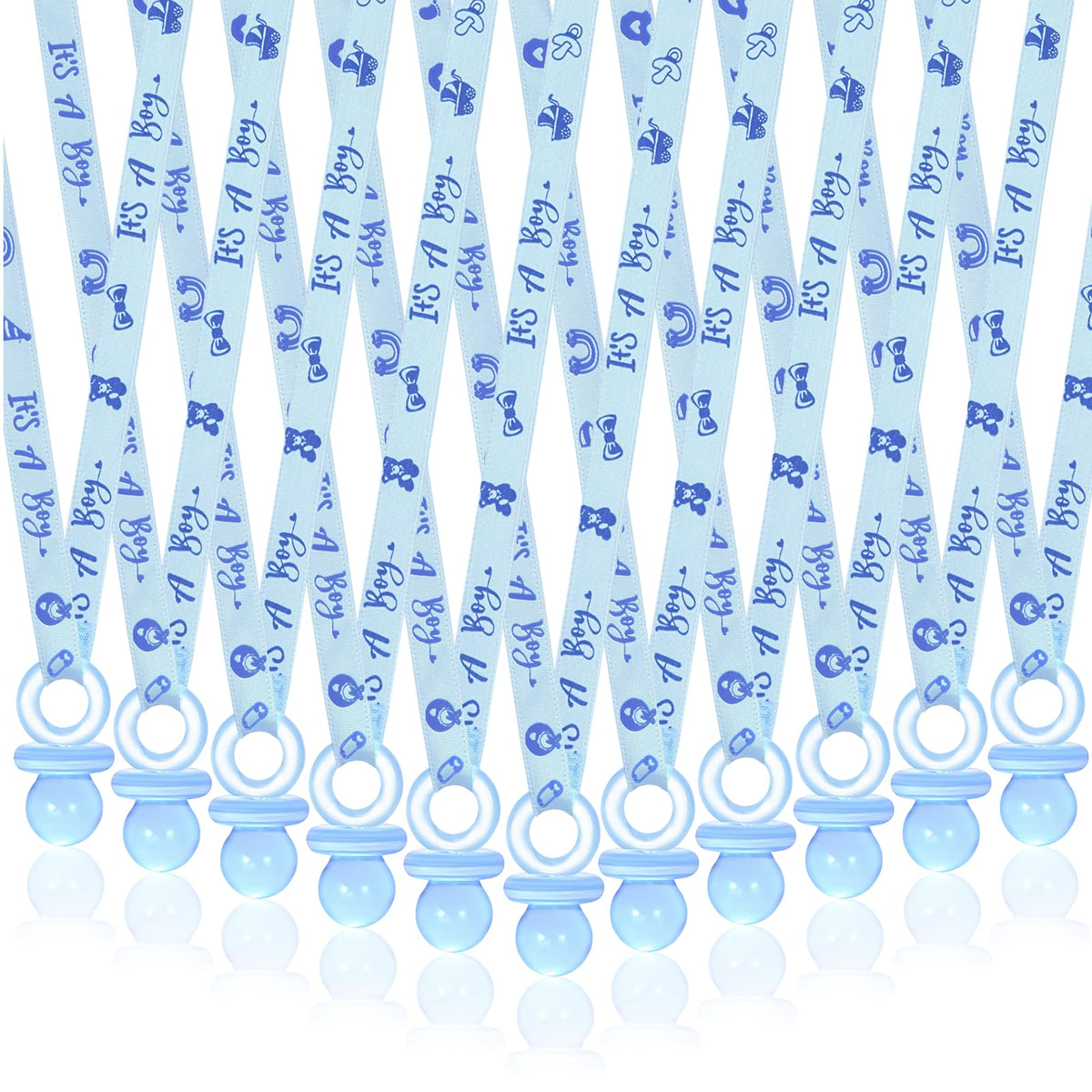 ZYFLSQ blue pacifier necklaces packaged set for easy party favors