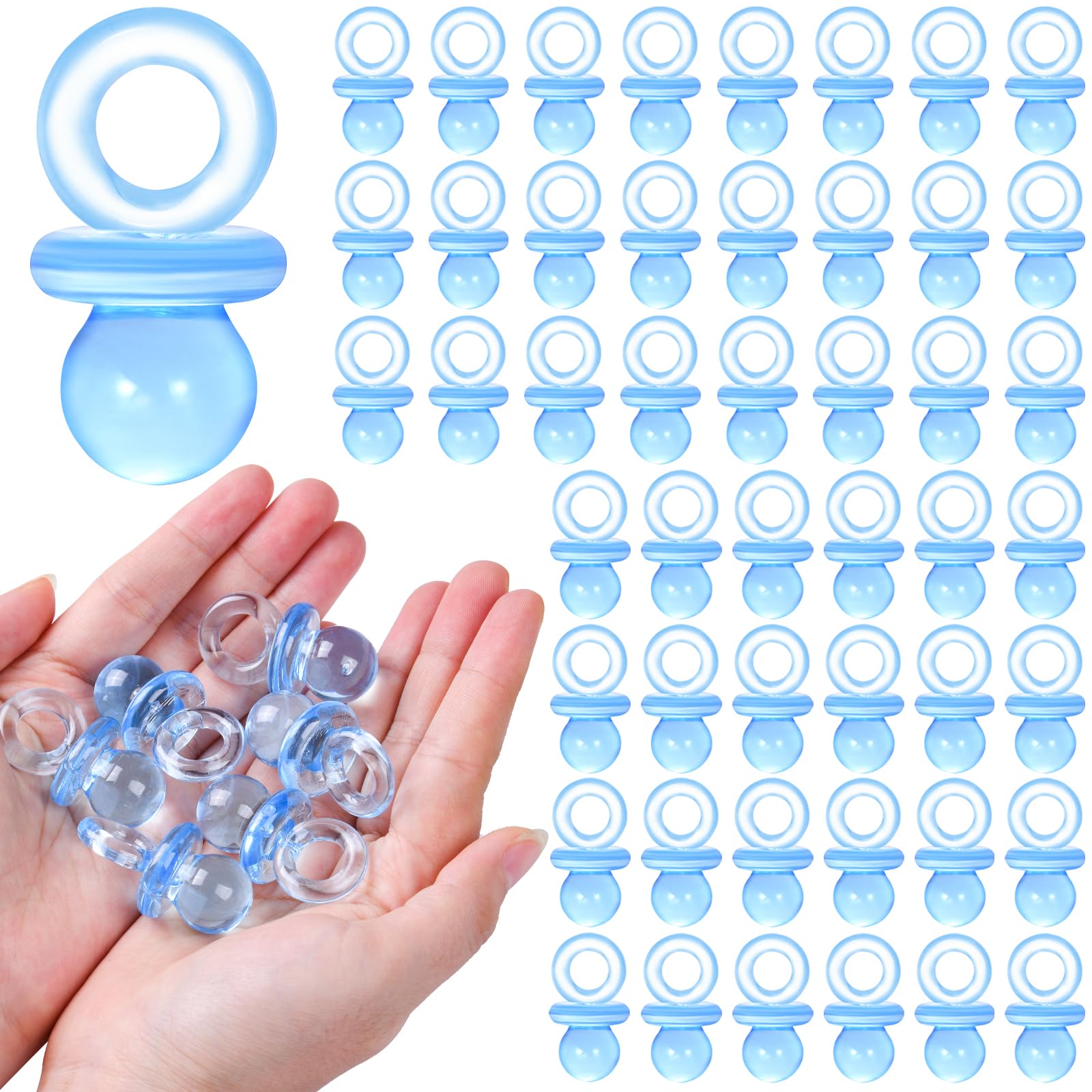 ZYFLSQ blue acrylic pacifier mini collection adds adorable baby shower decor