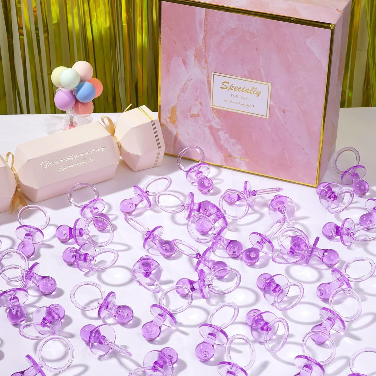 ZYFLSQ bulk acrylic pacifiers ideal for chupones decoration and party games