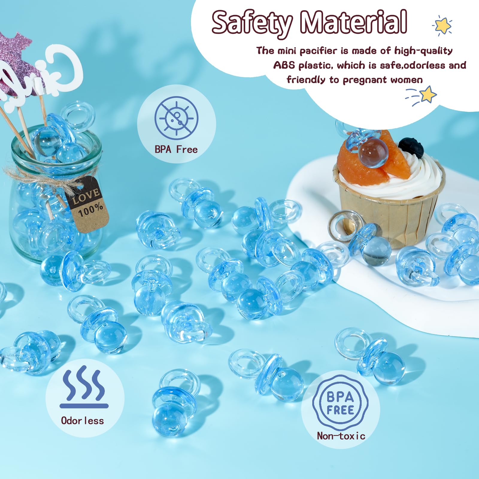 ZYFLSQ gender reveal table scatter blue enhances theme