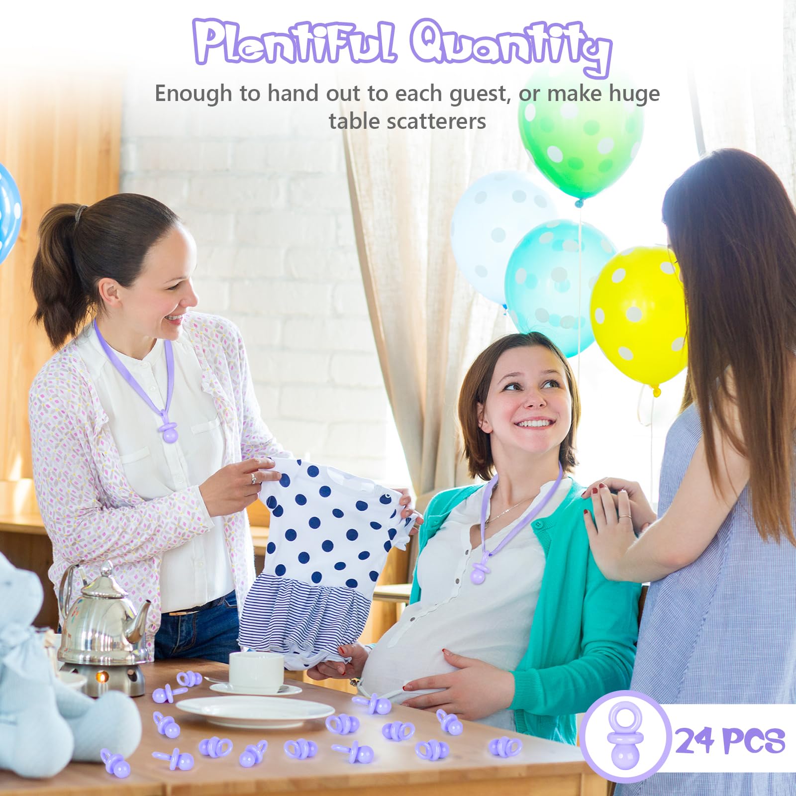 ZYFLSQ mini pacifiers for decor and gift bag embellishments at showers