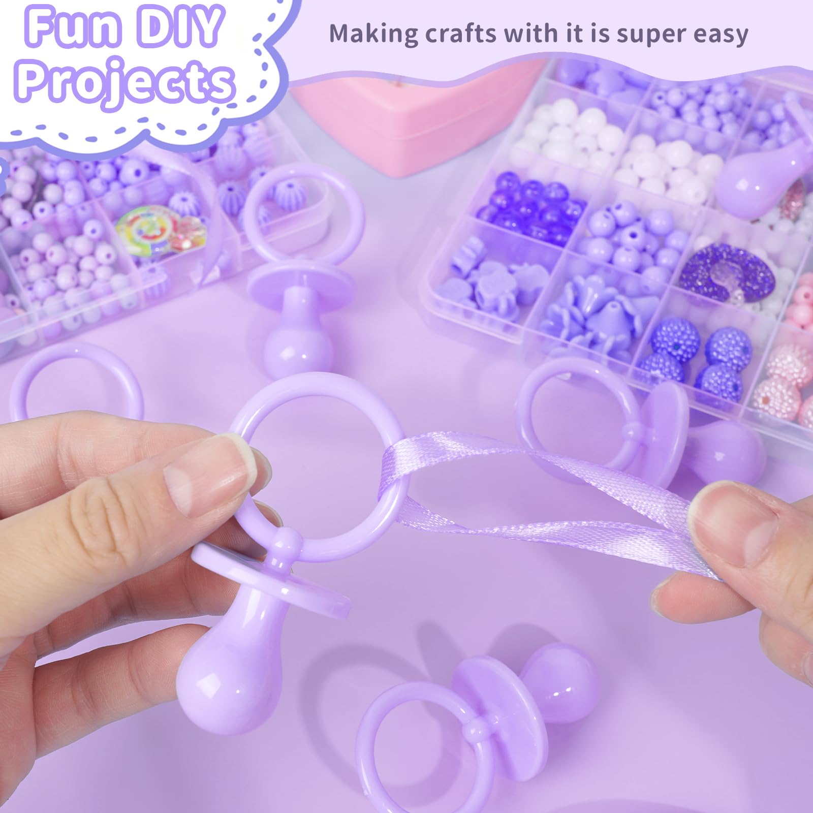 ZYFLSQ purple pacifier for gender reveal decoration and activities