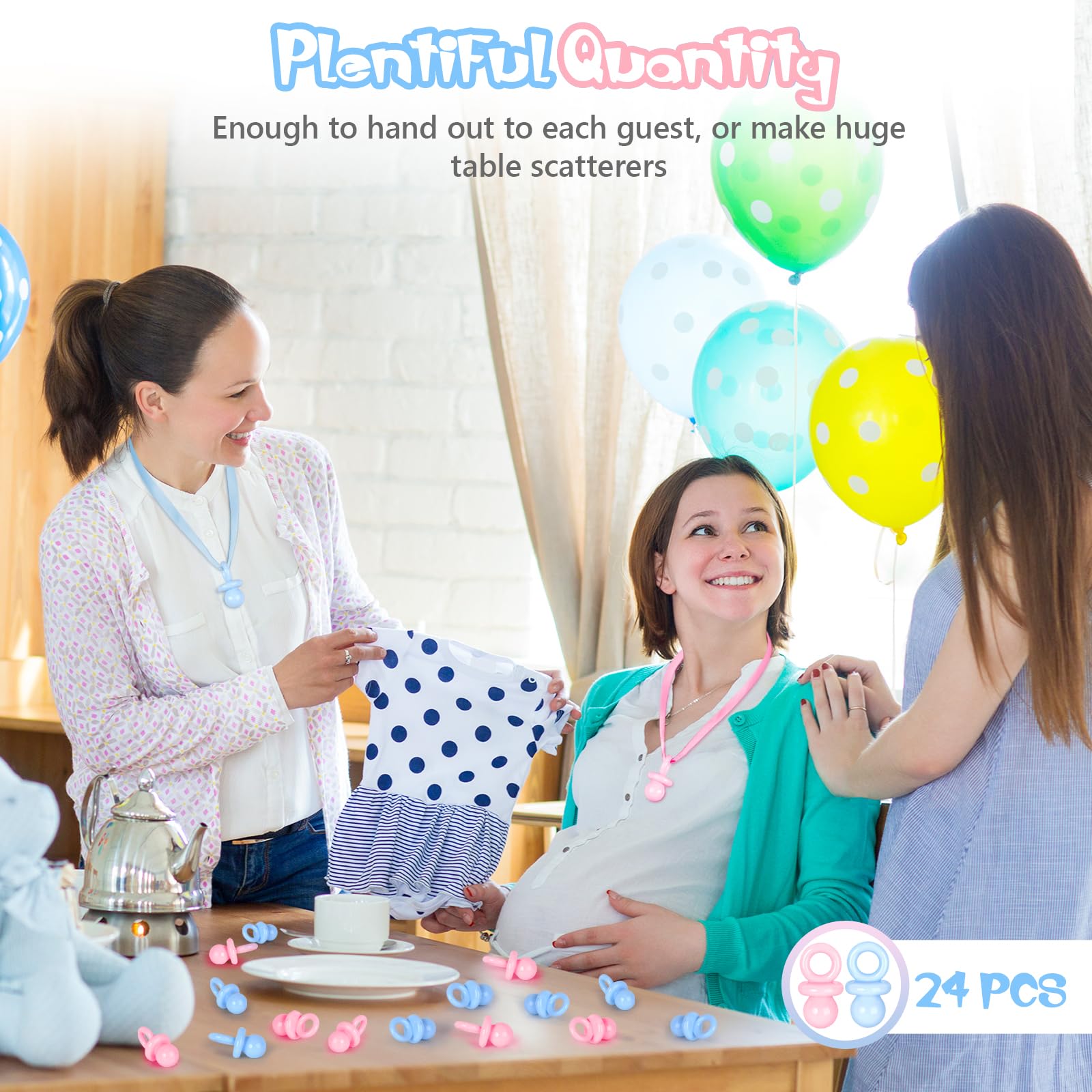 ZYFLSQ tiny pacifier used as party favors for guests.