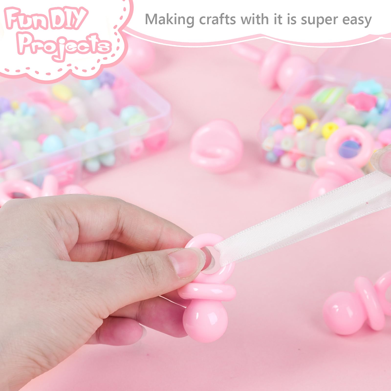 ZYFLSQ pink pacifier image for baby shower hunt game