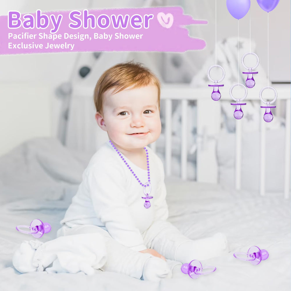 ZYFLSQ purple pacifiers as elegant party favors and gift bag decorations