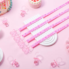 ZYFLSQ pink photo booth prop necklace for fun, candid baby shower photos.