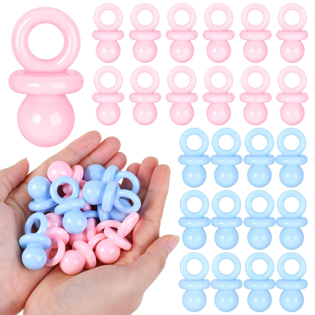 ZYFLSQ pink baby shower pacifier for decorative table scatter and festive mood.