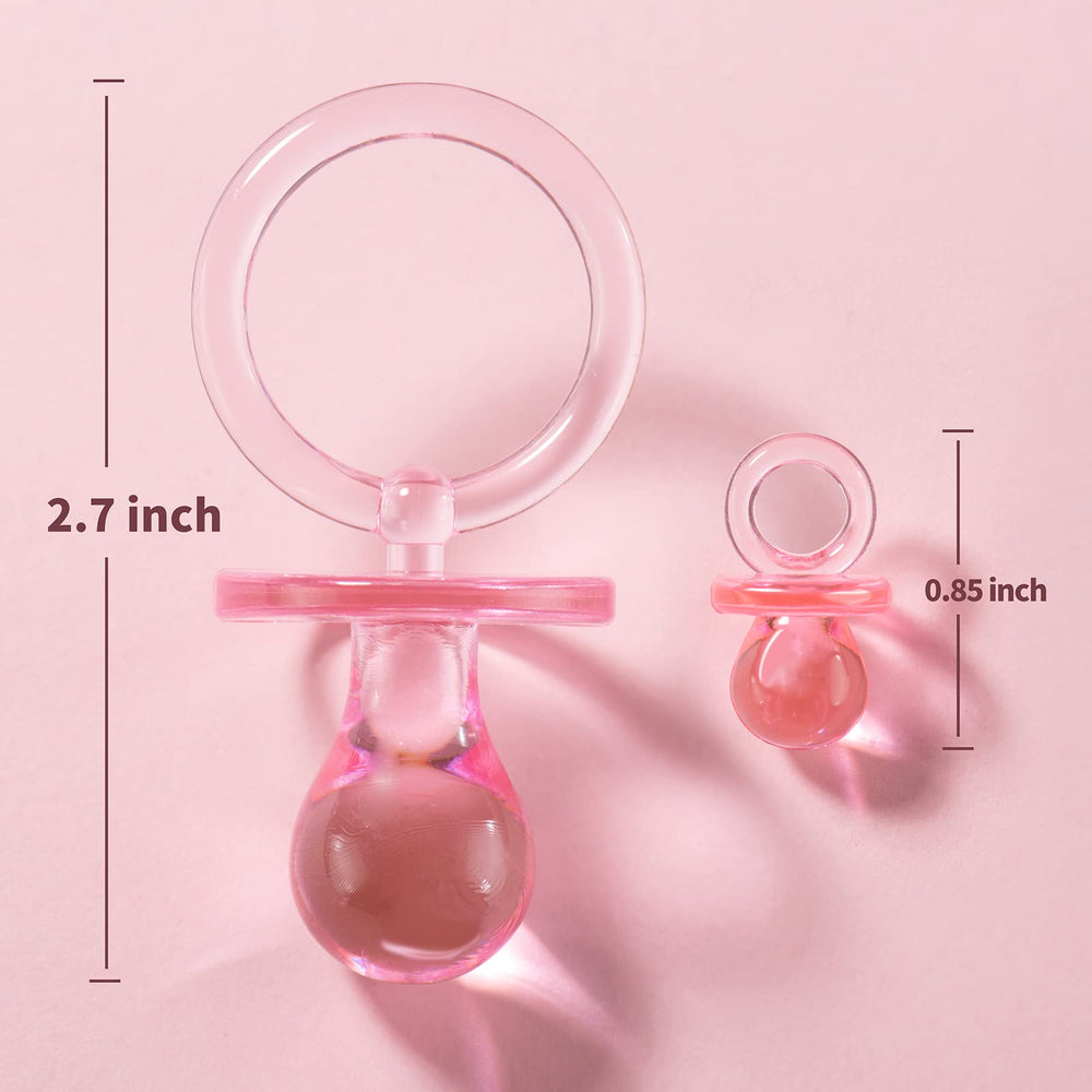 ZYFLSQ pink mini pacifiers 0.85 inch—cute accents for decorations and games.