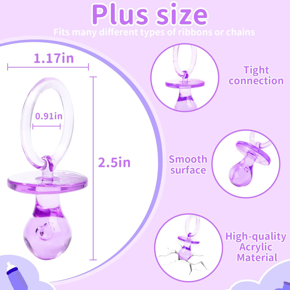 ZYFLSQ purple pacifiers for party decor and table scatter at celebrations