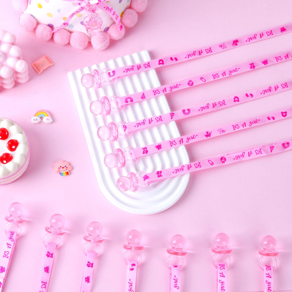 ZYFLSQ acrylic pacifier necklaces—premium, odor-free design for safe party keepsakes.