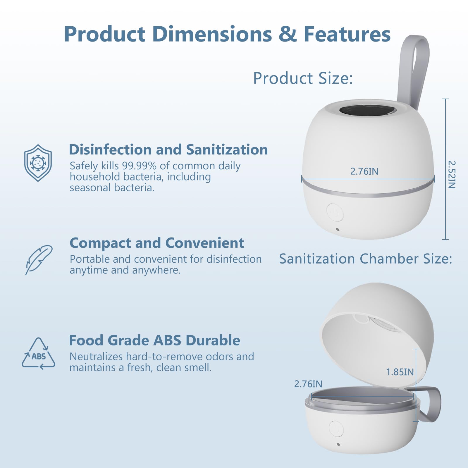 Zyntieu 360 degree UV-C sanitization for thorough cleaning