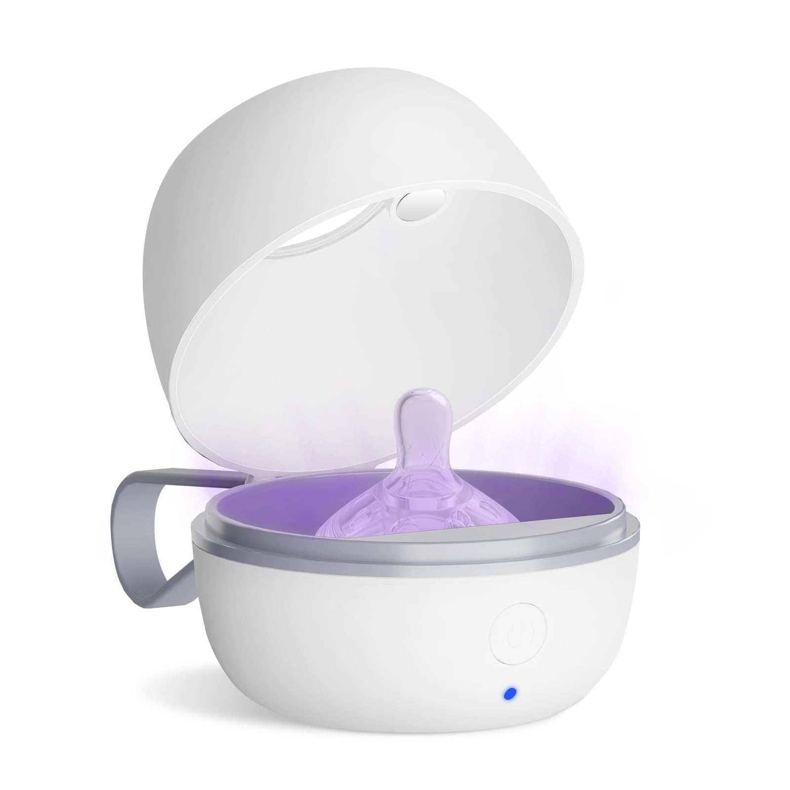 Zyntieu pacifier sanitizer top view showing quick cleaning capability