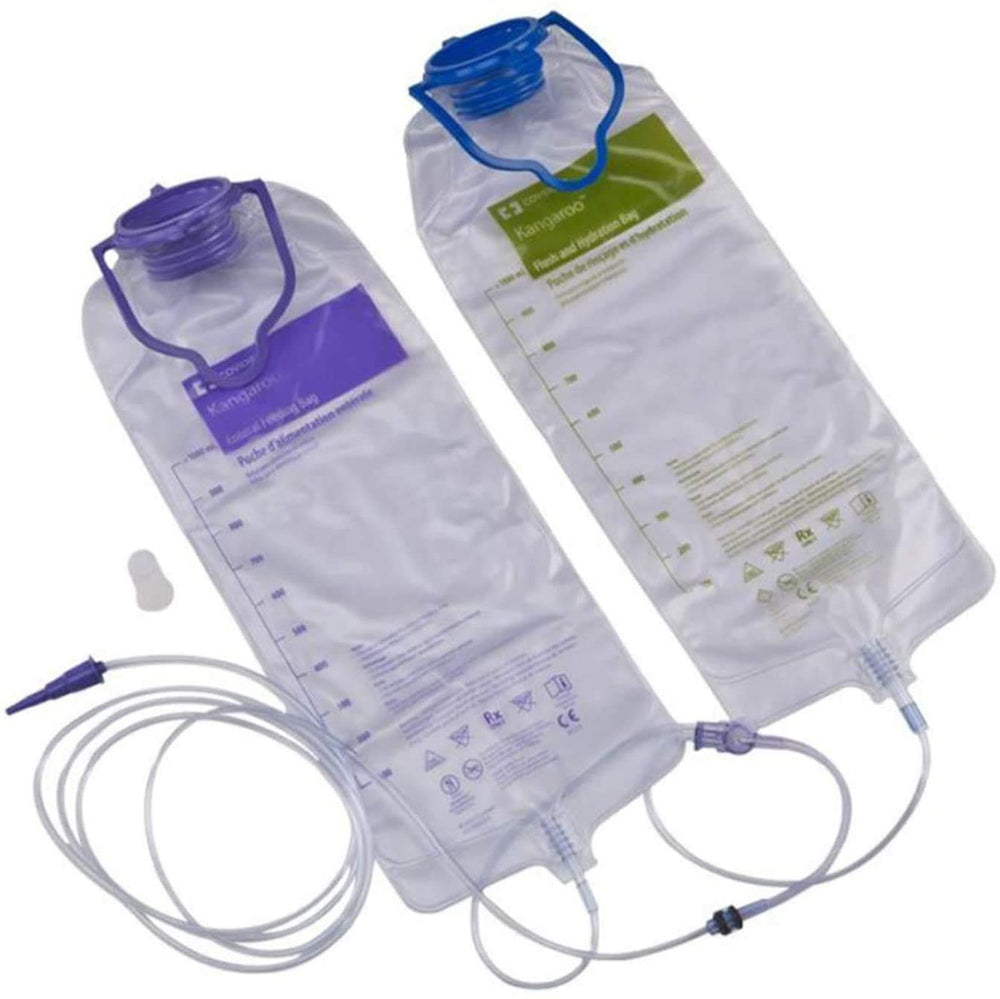 ZYOUO epump 1000ml flush bag pack for Kangaroo devices enables convenient feeding supplies.