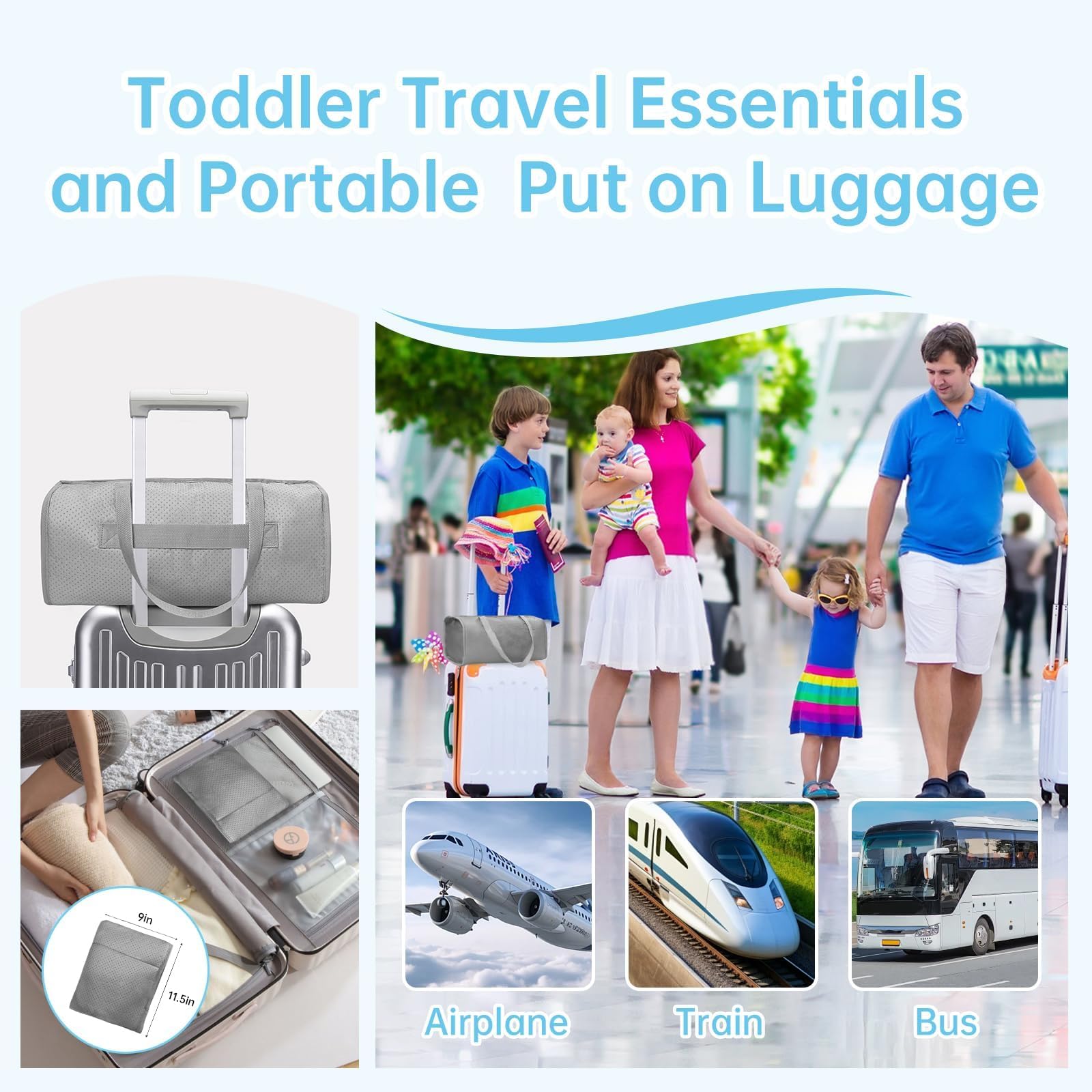 Zyphoria suitcase strap design attaches bag to luggage for hands-free travel