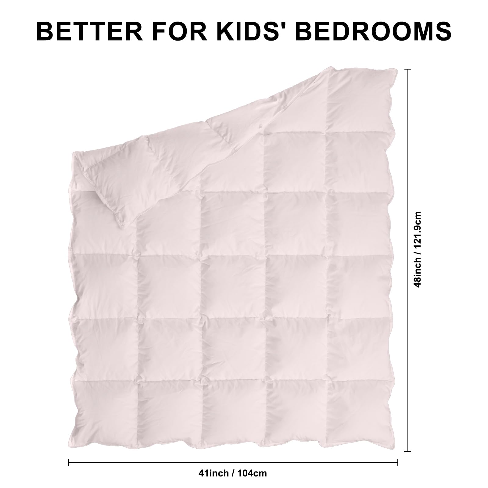 zzlamb Toddler Comforter 41x48 fits most cribs and toddler beds for versatile use.