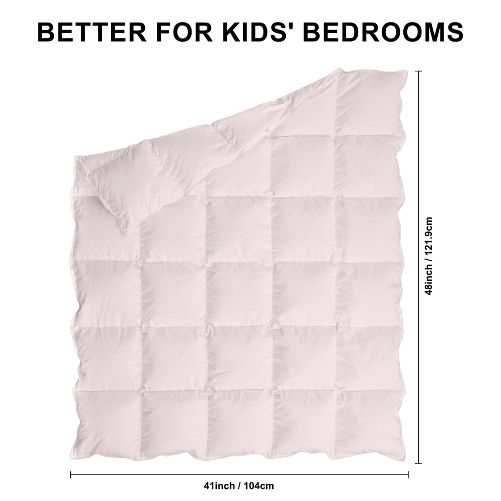 zzlamb Toddler Comforter 41x48 fits most cribs and toddler beds for versatile use.