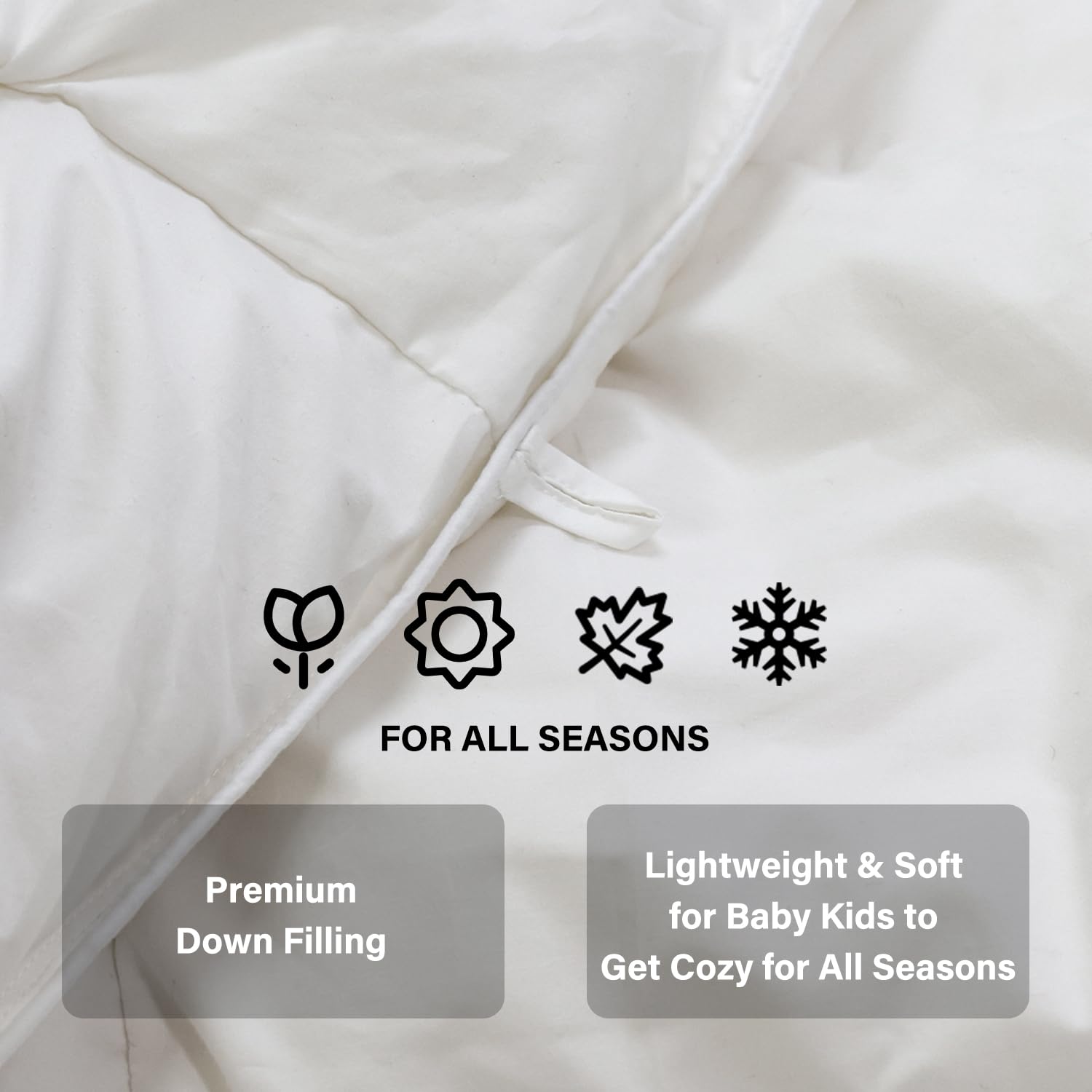 zzlamb water-repellent down blanket helps manage moisture for naps.