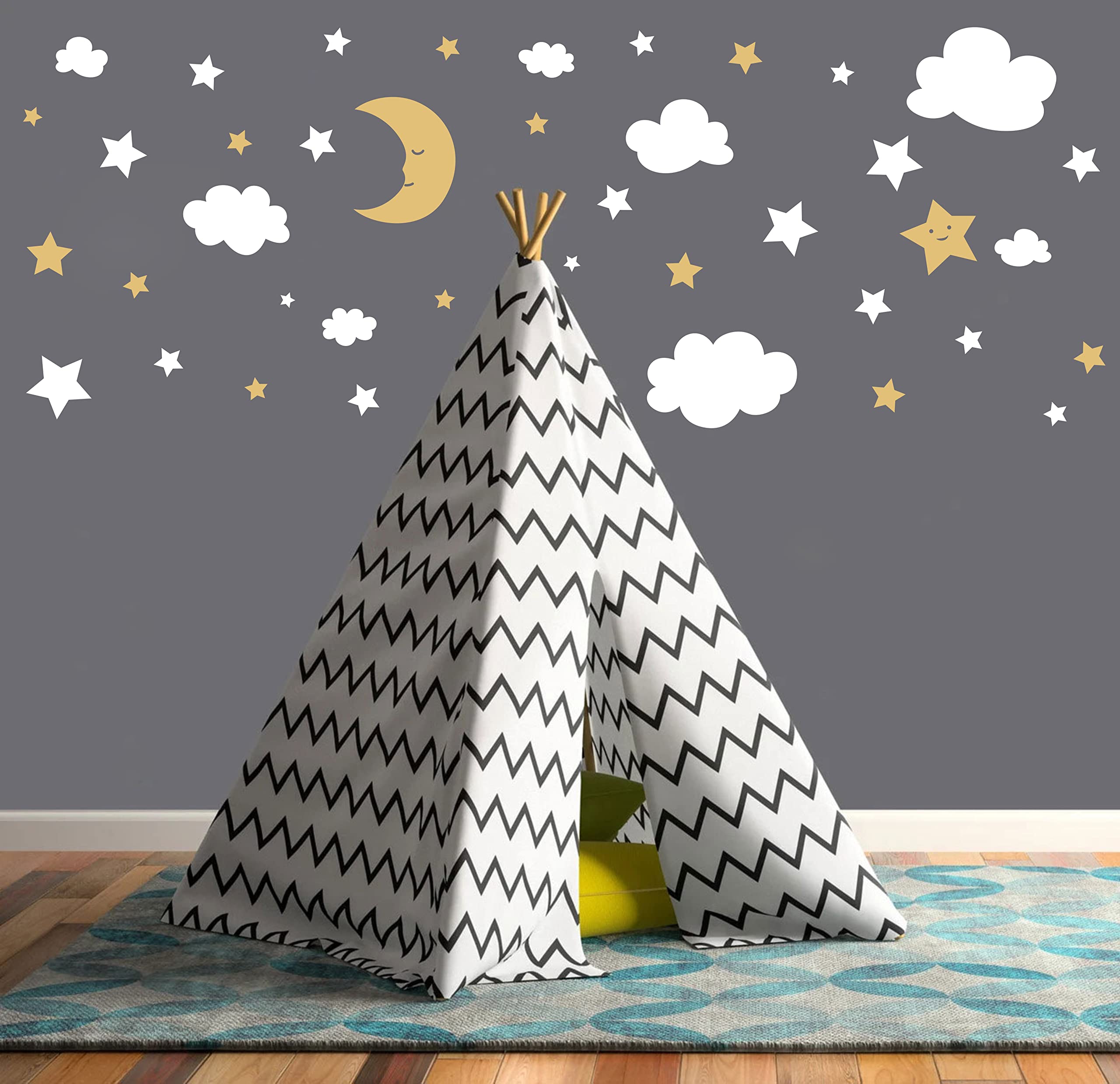 ZZMY Stars wall decals add twinkling accents to playrooms.