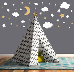 ZZMY Stars wall decals add twinkling accents to playrooms.
