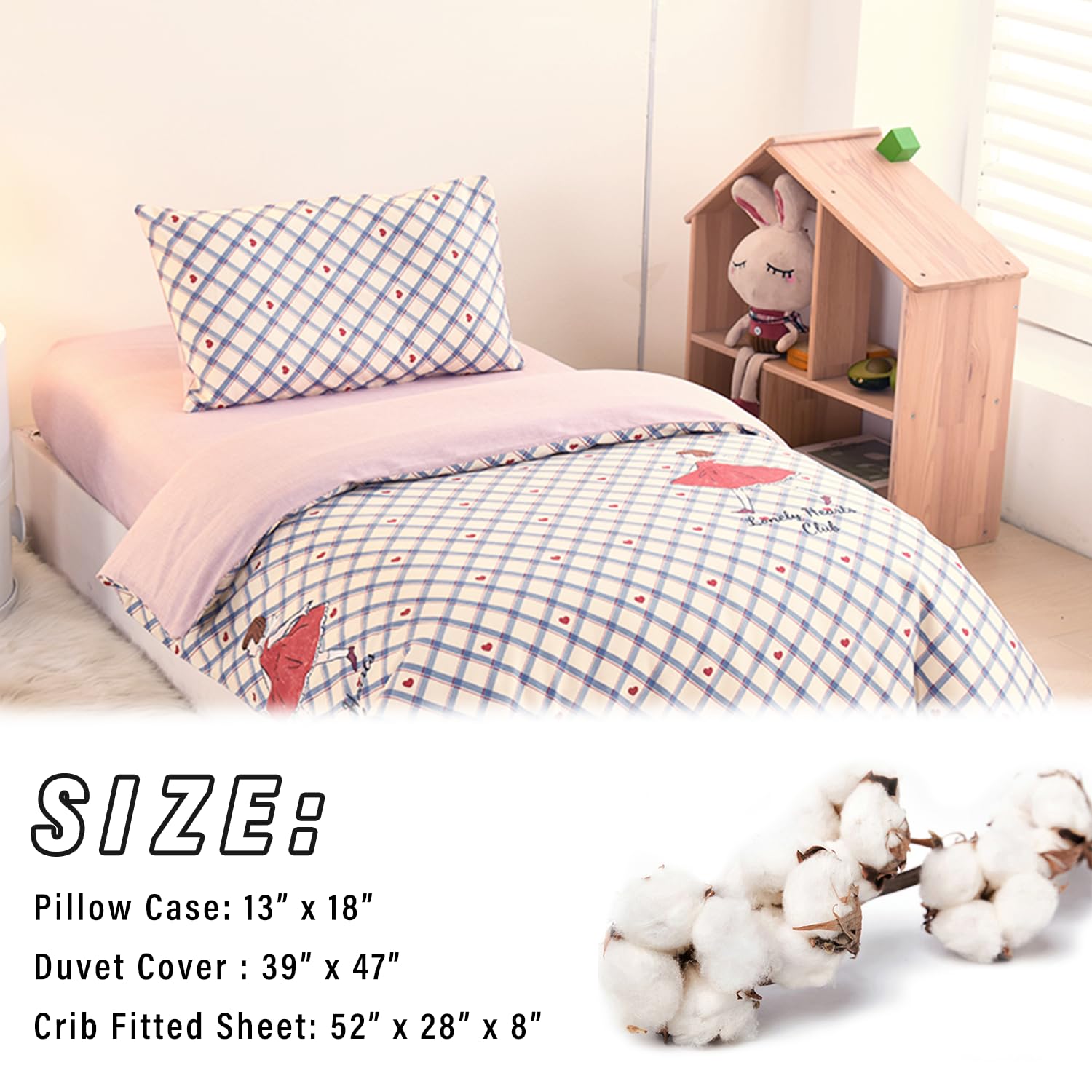 ZZRSSSLC crib fitted sheet in soft cotton, breathable for peaceful naps.